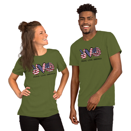 Peace,Love America patriotic T-Shirt, Patriotic 4th of July Shirt,patriotic shirt TCTCrafts
