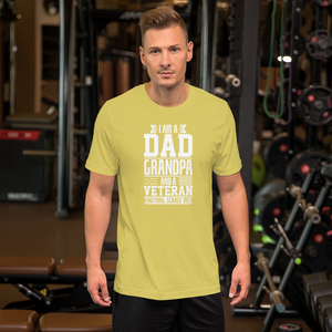 Short-Sleeve Men's Father's Day Veteran T-Shirt,Dad/Grandpa/Veteran Shirt