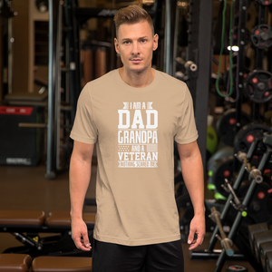 Short-Sleeve Men's Father's Day Veteran T-Shirt,Dad/Grandpa/Veteran Shirt