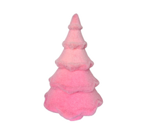 Load image into Gallery viewer, 12x7&quot; Flocked Vintage Colored Christmas Tree Decor in Pink, Gray, White, Green - Ideal for Festive Home Accents-XT859097