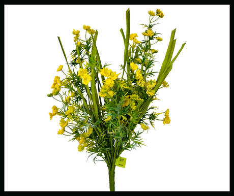 Vibrant and Lifelike: 21"H Artificial Yellow Sedum Filler Bush-63283YW TCT Crafts